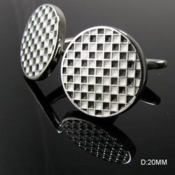 Boutons de manchettes Rond damier