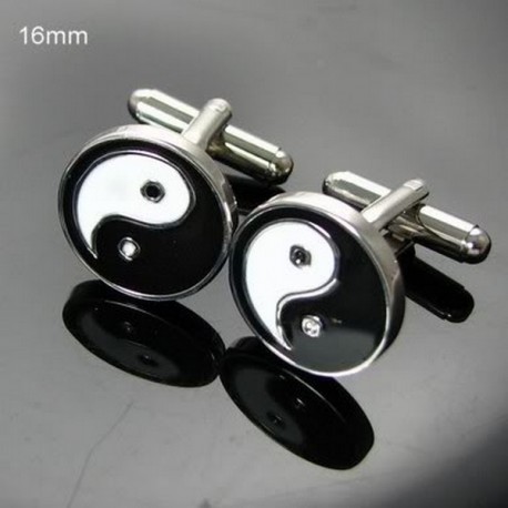 Boutons de manchettes Rond ying yang