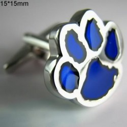 Boutons de manchettes Patte de chat bleue