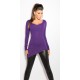 Long pull coupe biseau avec Strass / Violet