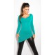 Long pull coupe biseau avec Strass / Saphir